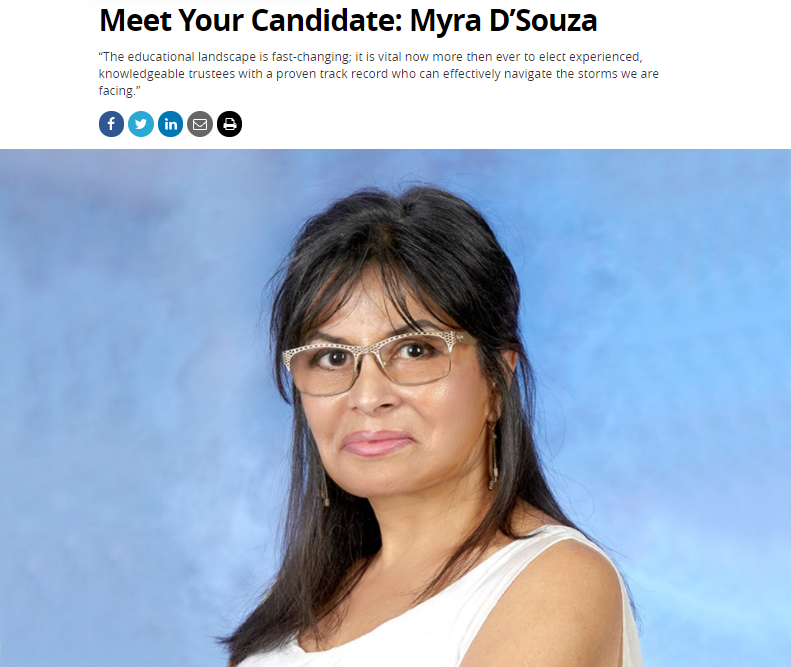 Myra D Souza Rocky View School Trustee